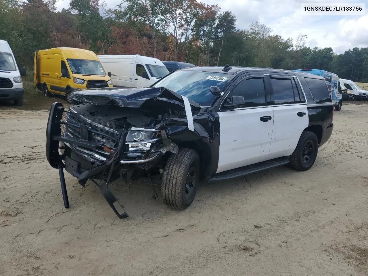 2020 Chevrolet Tahoe Police VIN: 1GNSKDEC7LR183756 Lot: 72592194