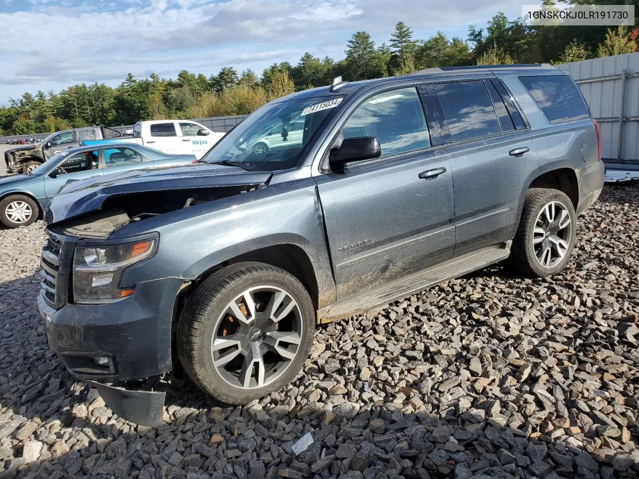 2020 Chevrolet Tahoe K1500 Premier VIN: 1GNSKCKJ0LR191730 Lot: 74115034