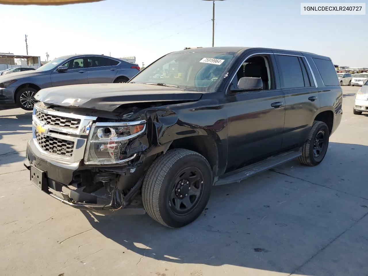 2020 Chevrolet Tahoe Police VIN: 1GNLCDECXLR240727 Lot: 75919964