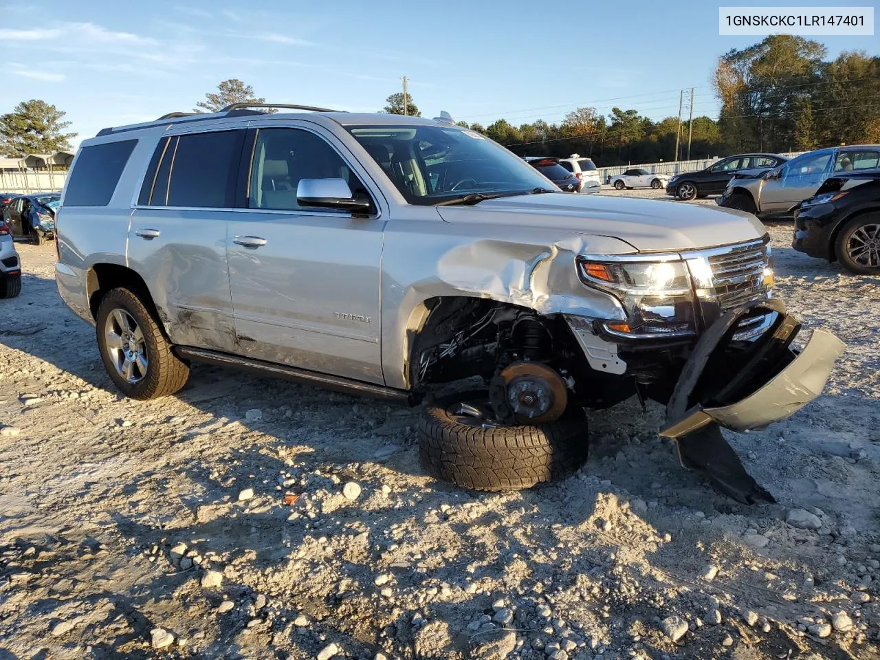 2020 Chevrolet Tahoe K1500 Premier VIN: 1GNSKCKC1LR147401 Lot: 80860514