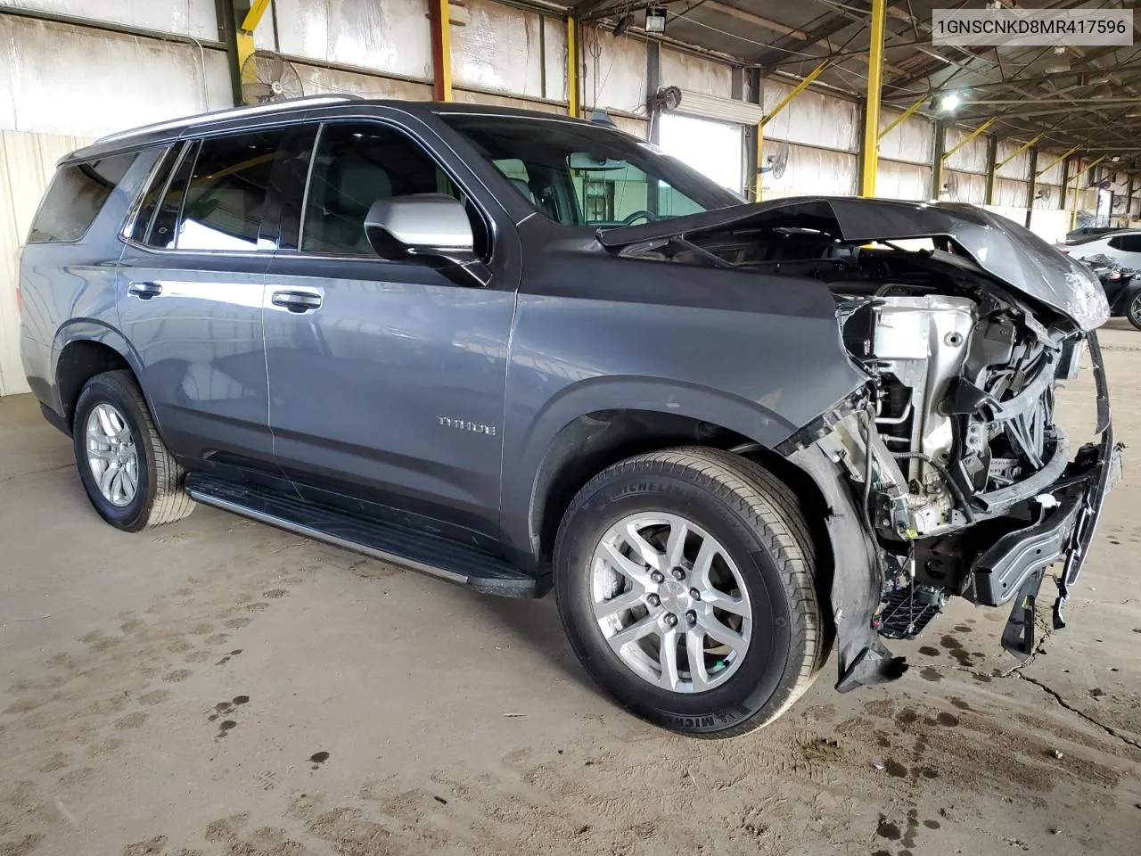 2021 Chevrolet Tahoe C1500 Lt VIN: 1GNSCNKD8MR417596 Lot: 40594704