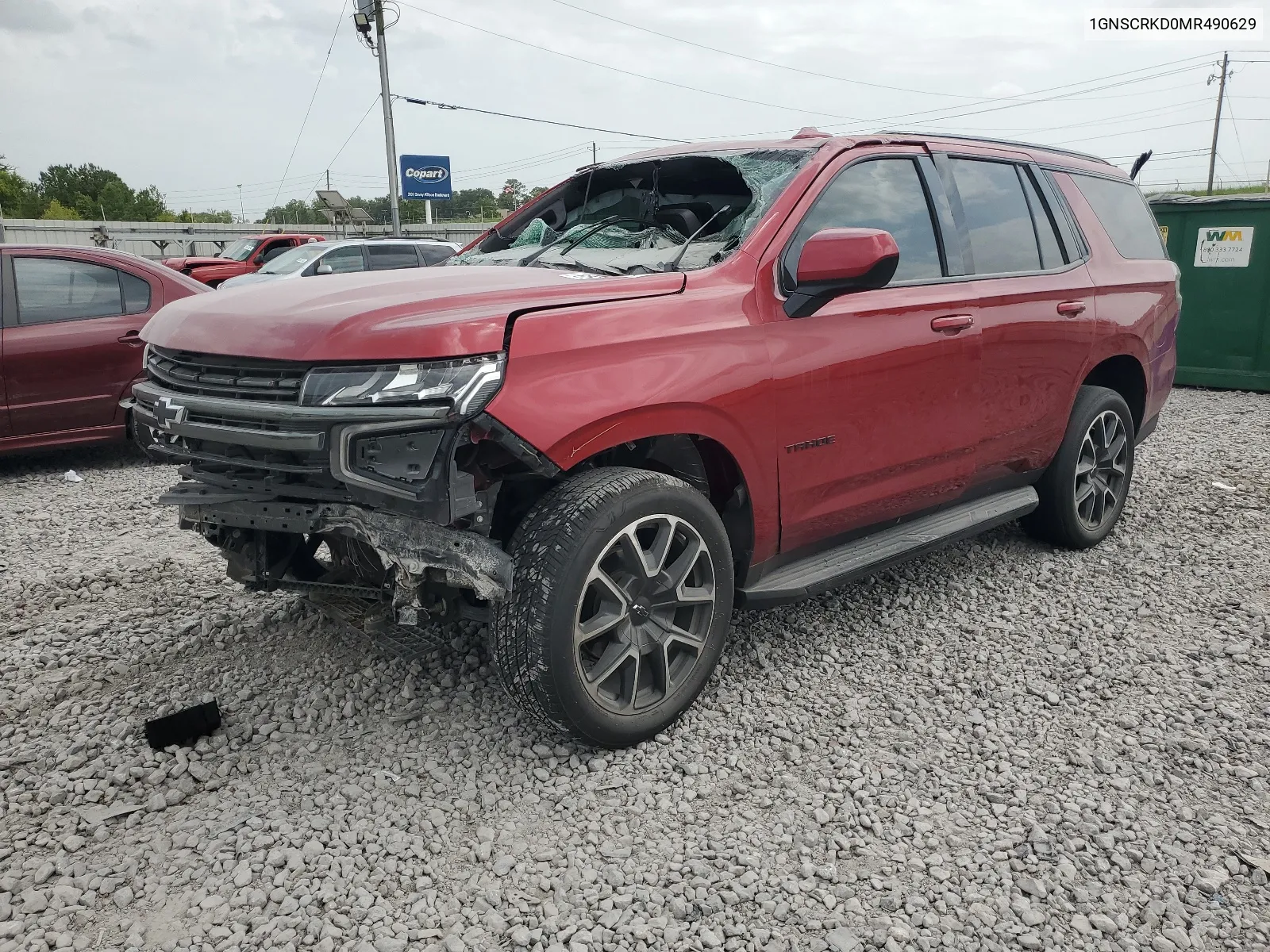 2021 Chevrolet Tahoe C1500 Rst VIN: 1GNSCRKD0MR490629 Lot: 65772624