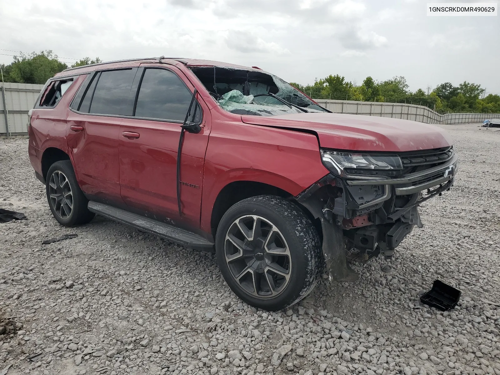 2021 Chevrolet Tahoe C1500 Rst VIN: 1GNSCRKD0MR490629 Lot: 65772624