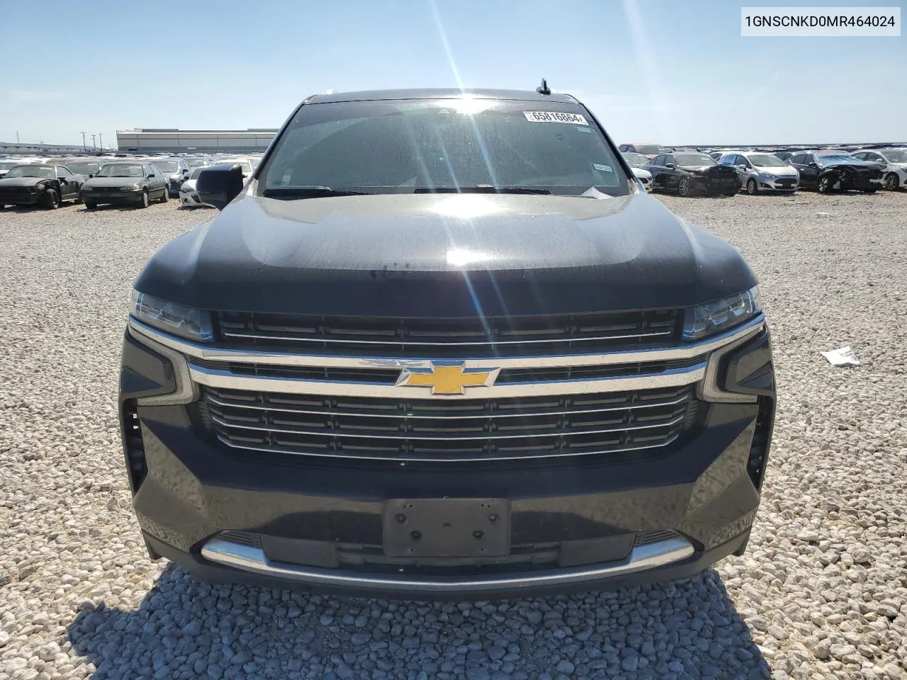 2021 Chevrolet Tahoe C1500 Lt VIN: 1GNSCNKD0MR464024 Lot: 65816864