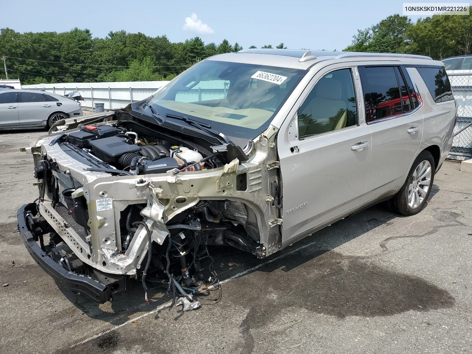 2021 Chevrolet Tahoe K1500 Premier VIN: 1GNSKSKD1MR221226 Lot: 66362204