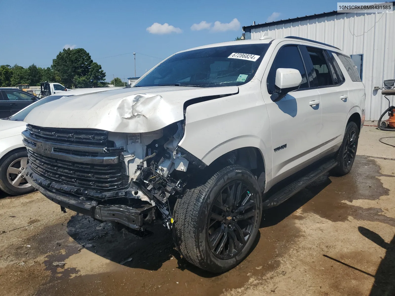 2021 Chevrolet Tahoe C1500 Rst VIN: 1GNSCRKD8MR431585 Lot: 40782048