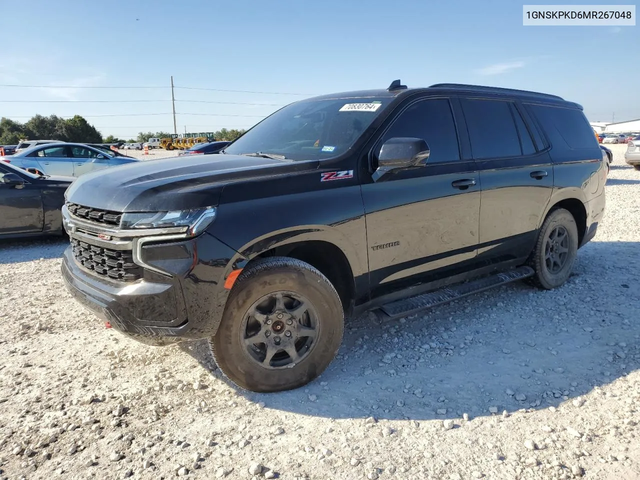 2021 Chevrolet Tahoe K1500 Z71 VIN: 1GNSKPKD6MR267048 Lot: 70830764