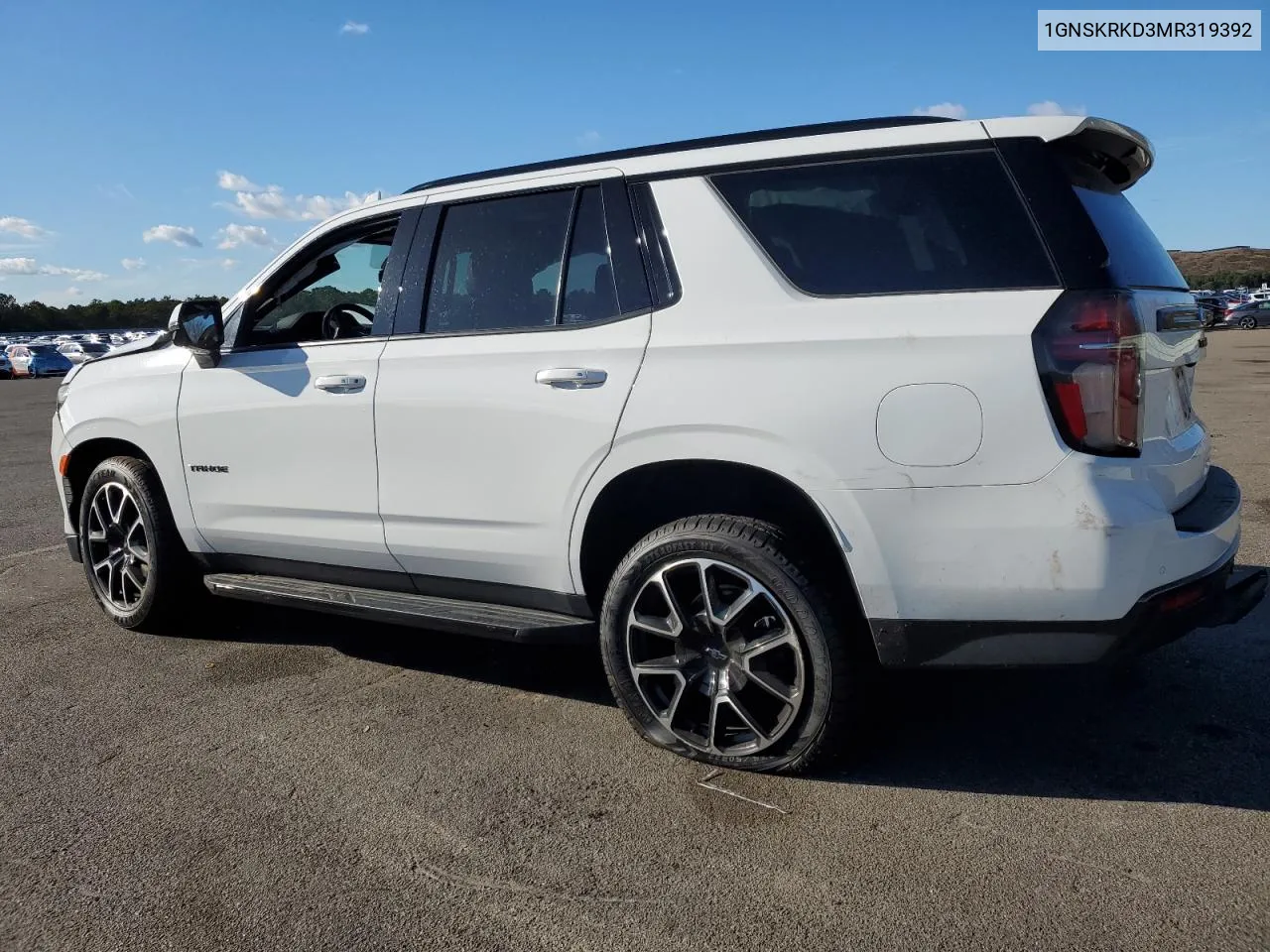 2021 Chevrolet Tahoe K1500 Rst VIN: 1GNSKRKD3MR319392 Lot: 72596784