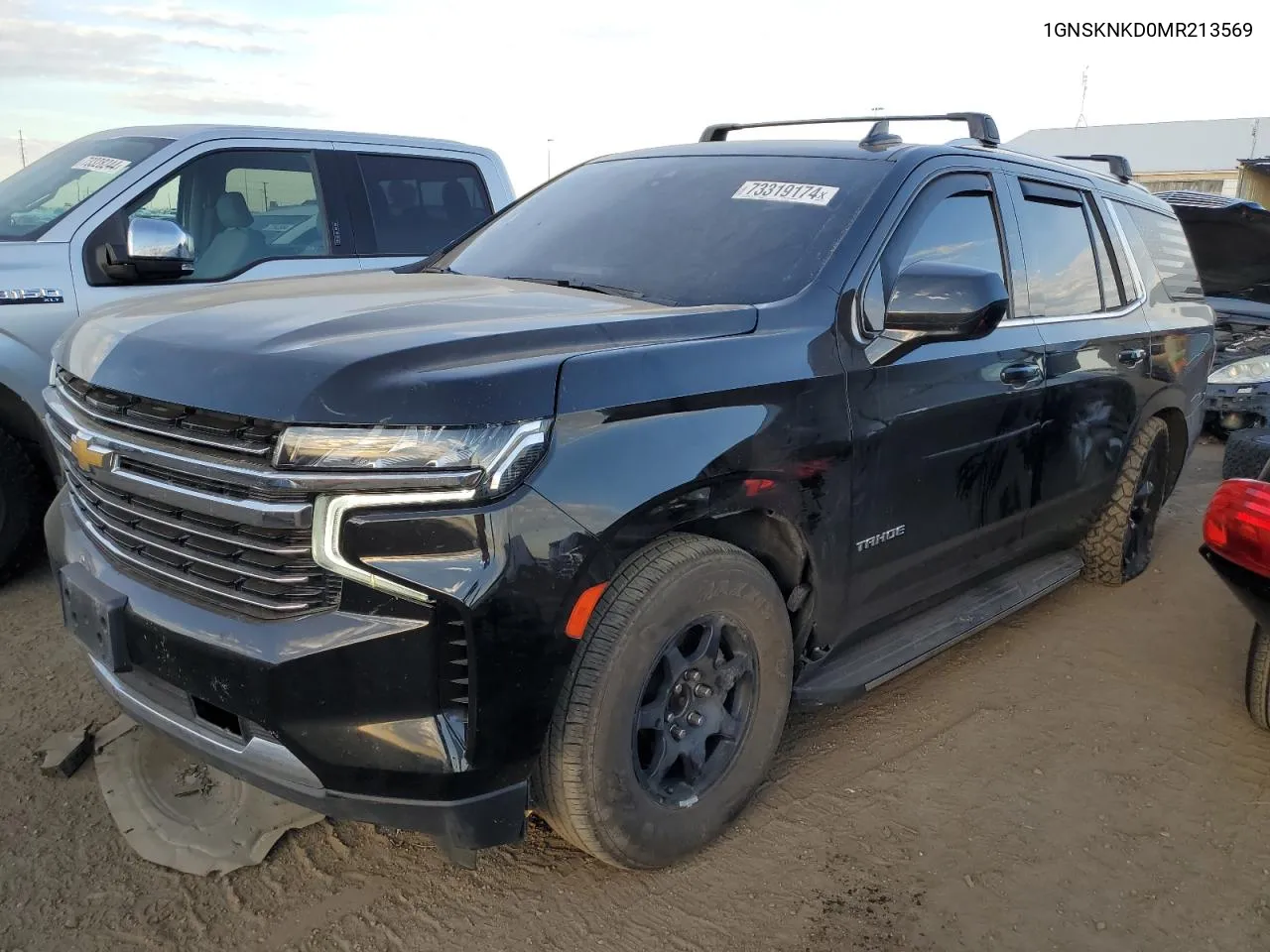 2021 Chevrolet Tahoe K1500 Lt VIN: 1GNSKNKD0MR213569 Lot: 73319174