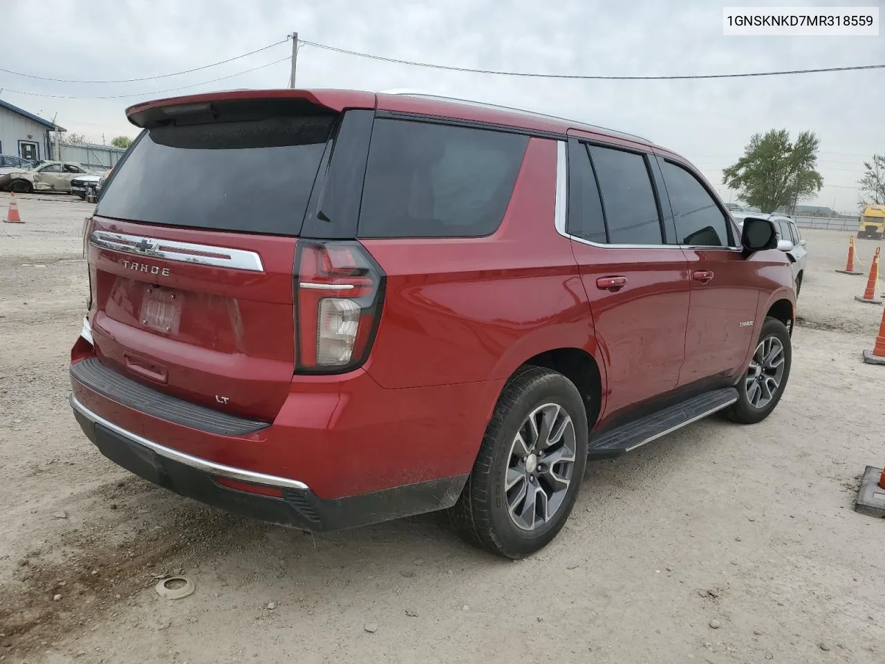 2021 Chevrolet Tahoe K1500 Lt VIN: 1GNSKNKD7MR318559 Lot: 73346394