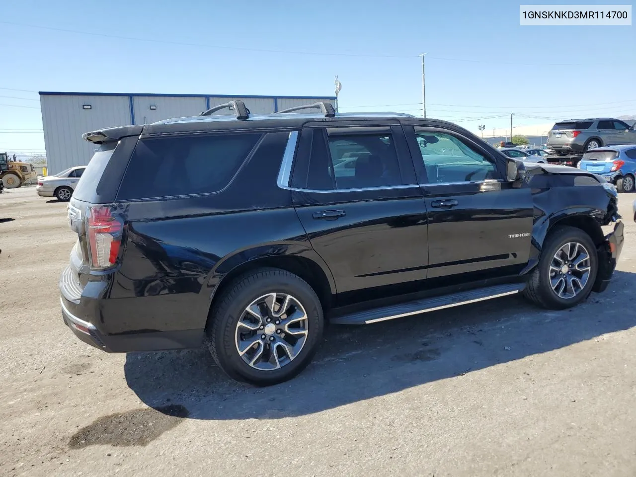 2021 Chevrolet Tahoe K1500 Lt VIN: 1GNSKNKD3MR114700 Lot: 73397244