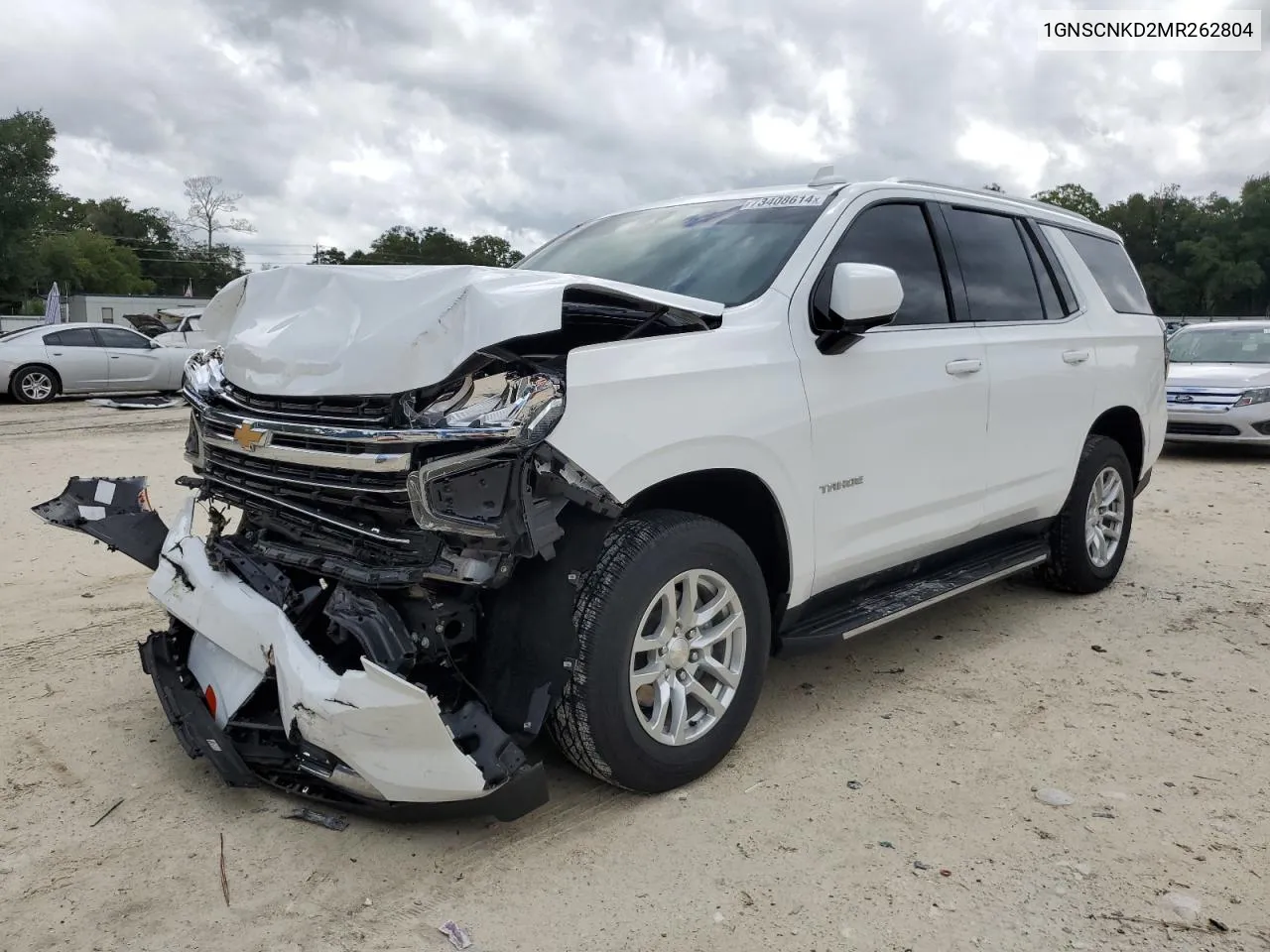 2021 Chevrolet Tahoe C1500 Lt VIN: 1GNSCNKD2MR262804 Lot: 78852384