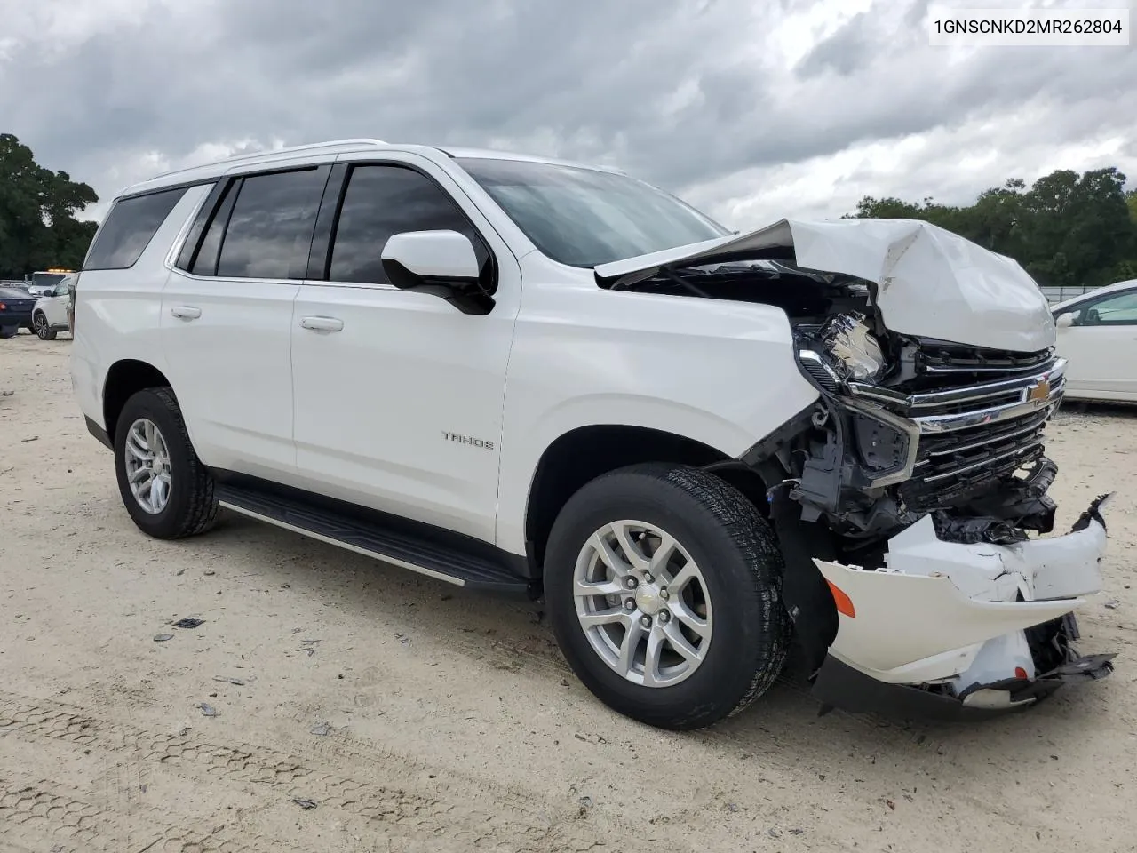 2021 Chevrolet Tahoe C1500 Lt VIN: 1GNSCNKD2MR262804 Lot: 78852384