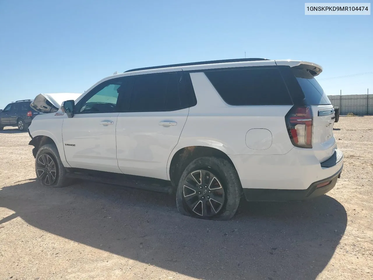 2021 Chevrolet Tahoe K1500 Z71 VIN: 1GNSKPKD9MR104474 Lot: 73605064