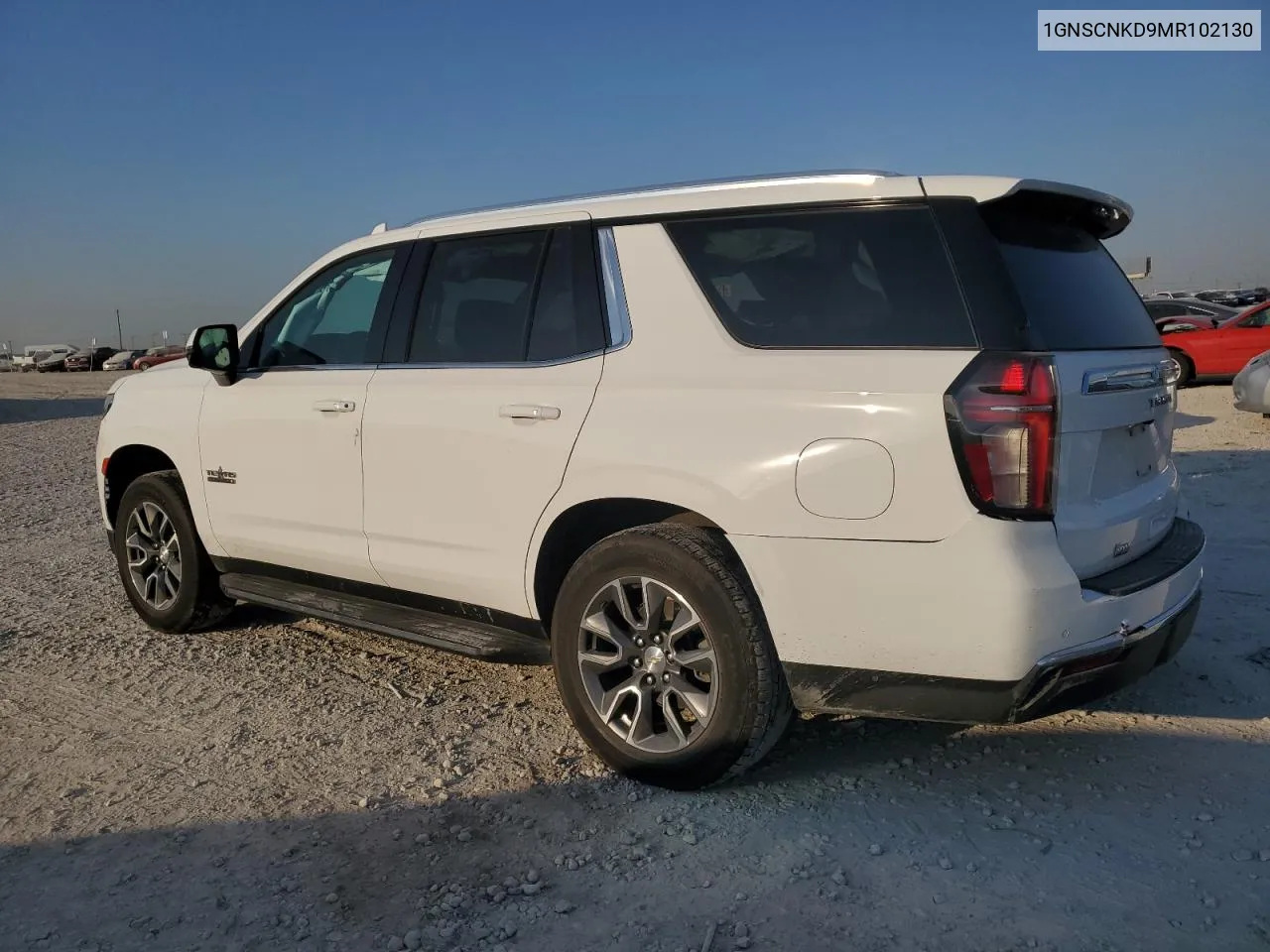 2021 Chevrolet Tahoe C1500 Lt VIN: 1GNSCNKD9MR102130 Lot: 74953594