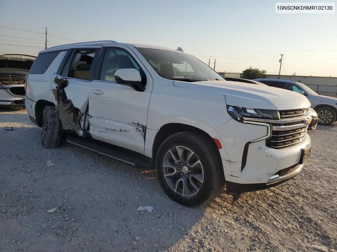 2021 Chevrolet Tahoe C1500 Lt VIN: 1GNSCNKD9MR102130 Lot: 74953594