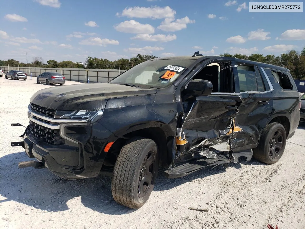 2021 Chevrolet Tahoe C1500 VIN: 1GNSCLED3MR275772 Lot: 75047104