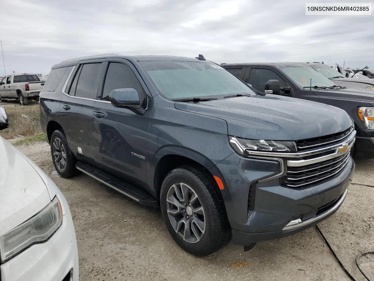 2021 Chevrolet Tahoe C1500 Lt VIN: 1GNSCNKD6MR402885 Lot: 75081924