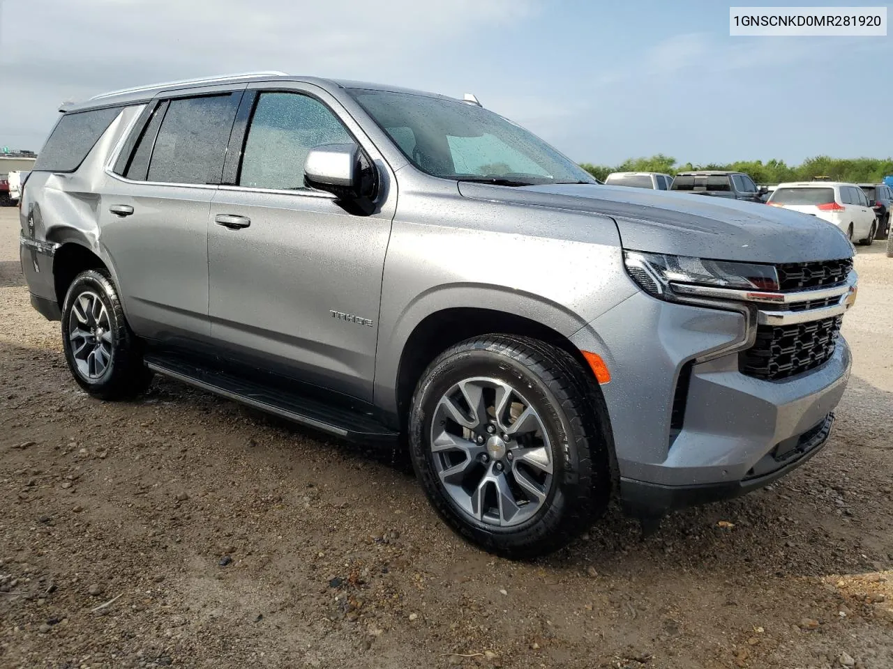 2021 Chevrolet Tahoe C1500 Lt VIN: 1GNSCNKD0MR281920 Lot: 76372704