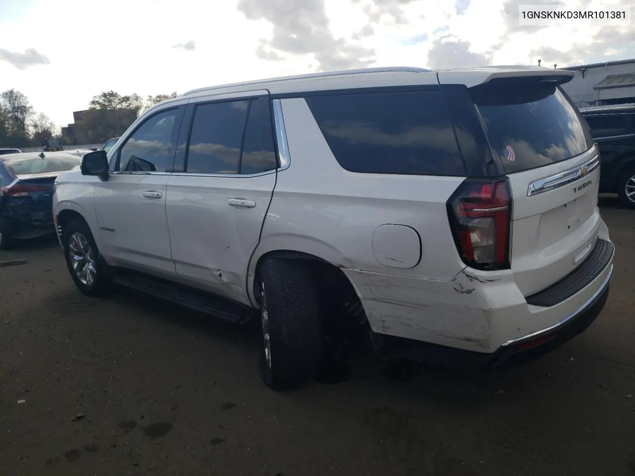 2021 Chevrolet Tahoe K1500 Lt VIN: 1GNSKNKD3MR101381 Lot: 76883294