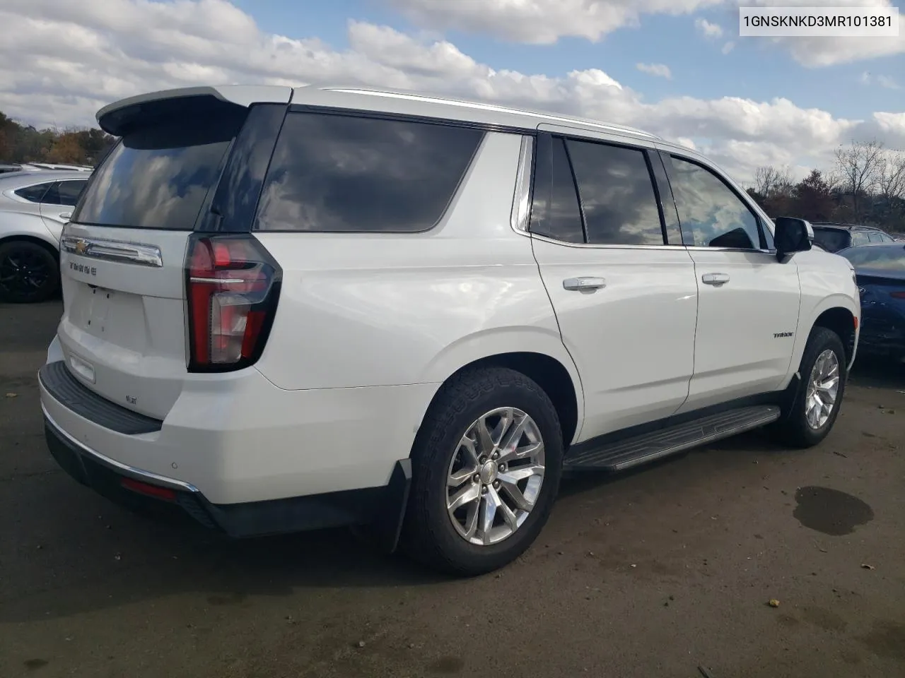 2021 Chevrolet Tahoe K1500 Lt VIN: 1GNSKNKD3MR101381 Lot: 76883294