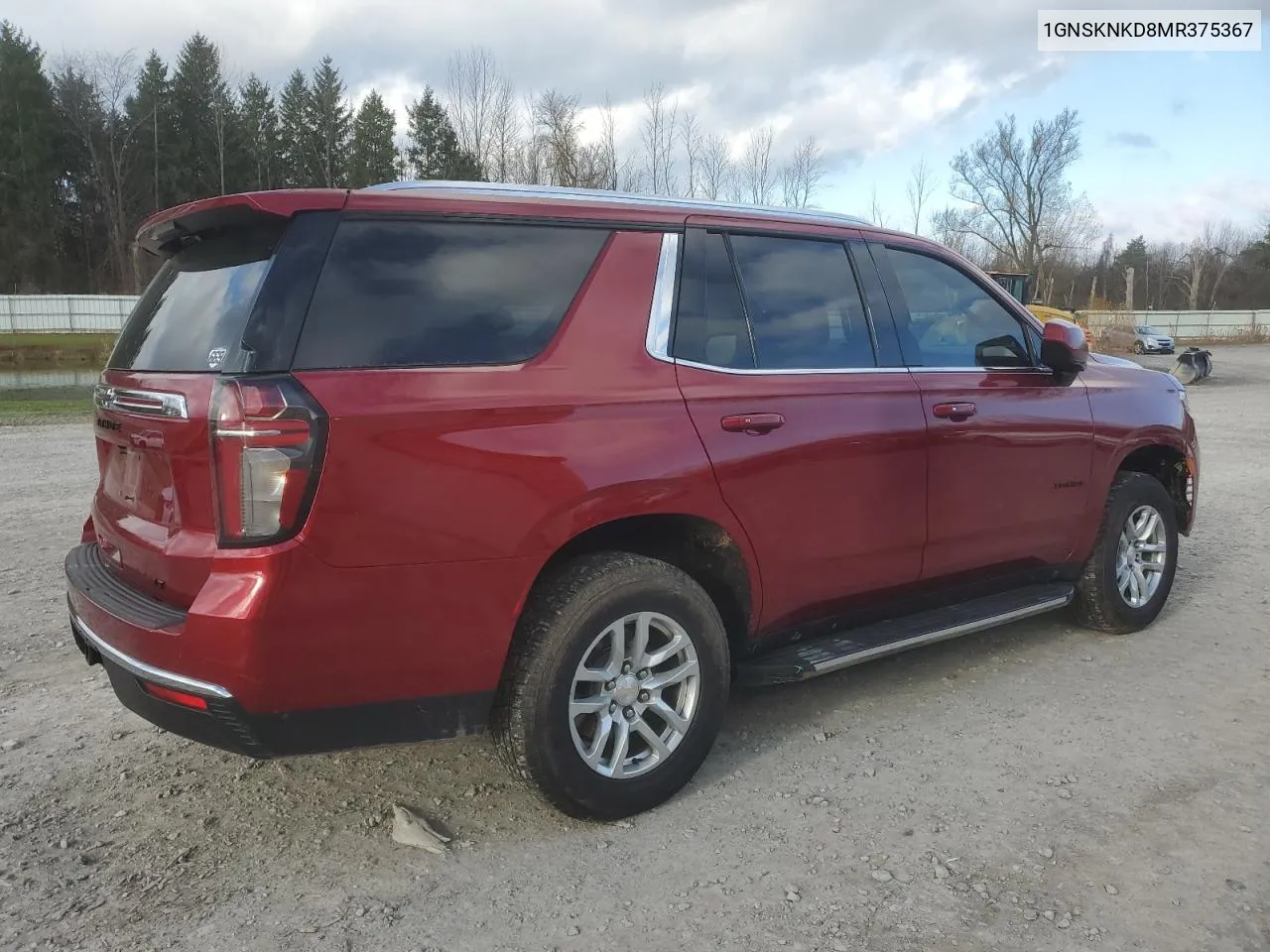 2021 Chevrolet Tahoe K1500 Lt VIN: 1GNSKNKD8MR375367 Lot: 79356674