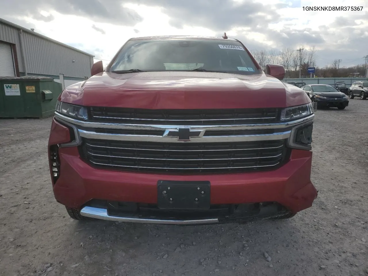 2021 Chevrolet Tahoe K1500 Lt VIN: 1GNSKNKD8MR375367 Lot: 79356674