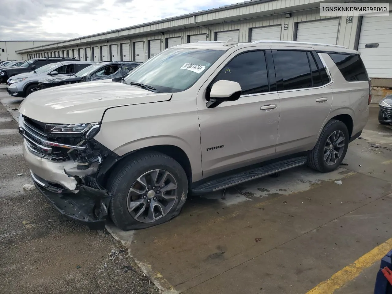 2021 Chevrolet Tahoe K1500 Lt VIN: 1GNSKNKD9MR398060 Lot: 81307474