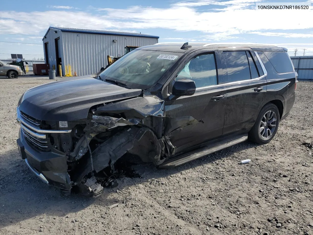 2022 Chevrolet Tahoe K1500 Lt VIN: 1GNSKNKD7NR186520 Lot: 58730124