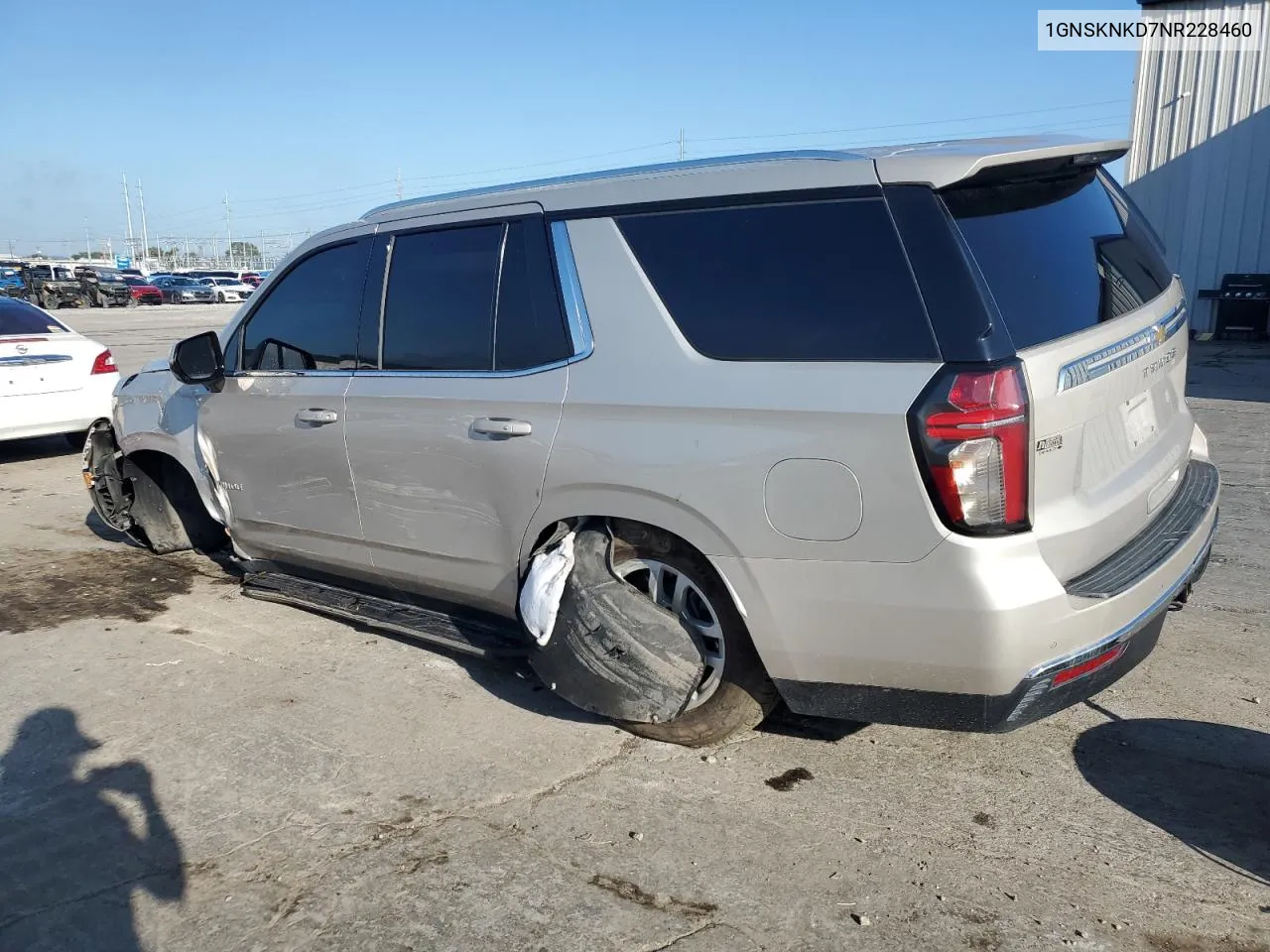 2022 Chevrolet Tahoe K1500 Lt VIN: 1GNSKNKD7NR228460 Lot: 72800654