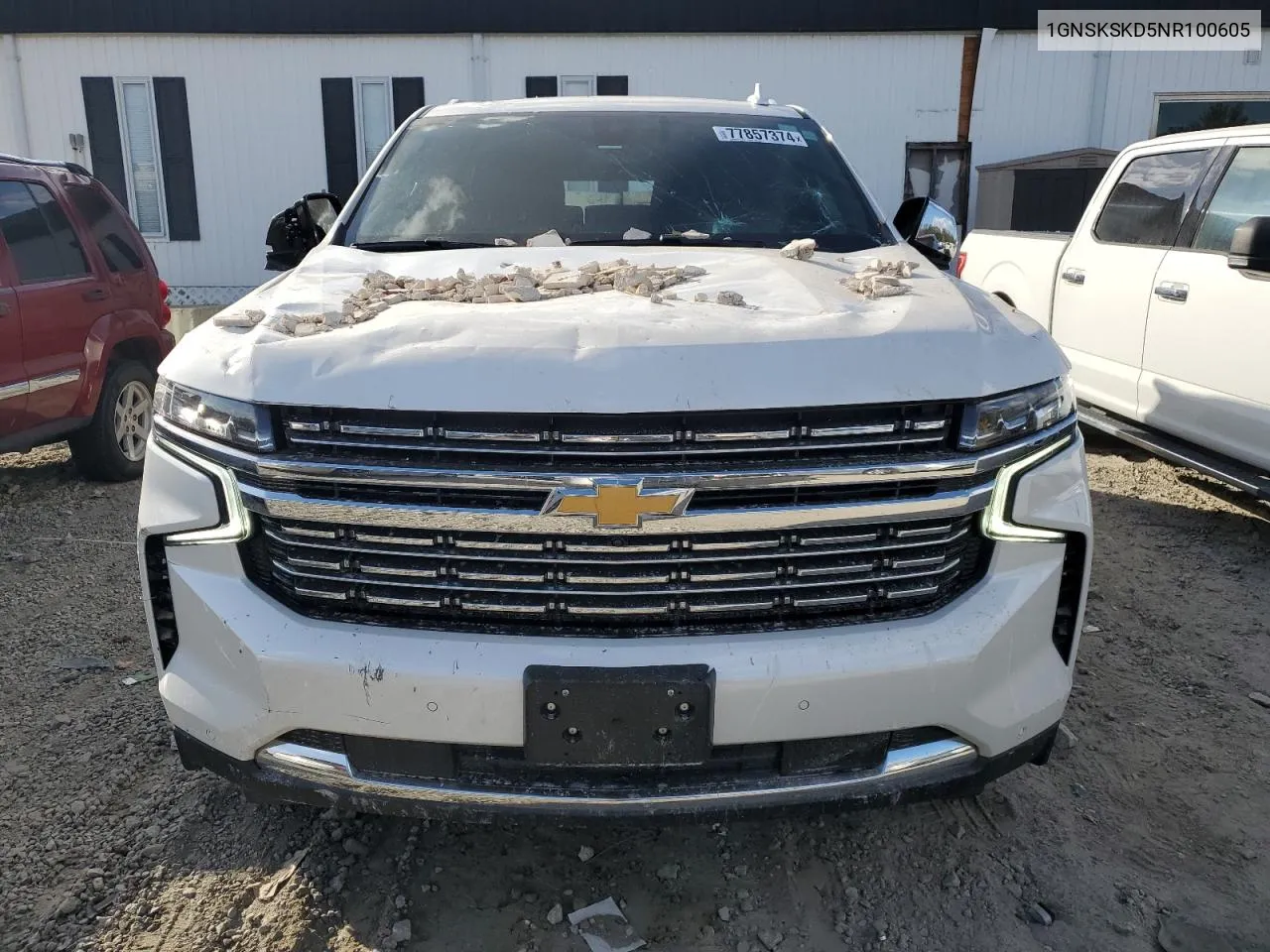 2022 Chevrolet Tahoe K1500 Premier VIN: 1GNSKSKD5NR100605 Lot: 77857374