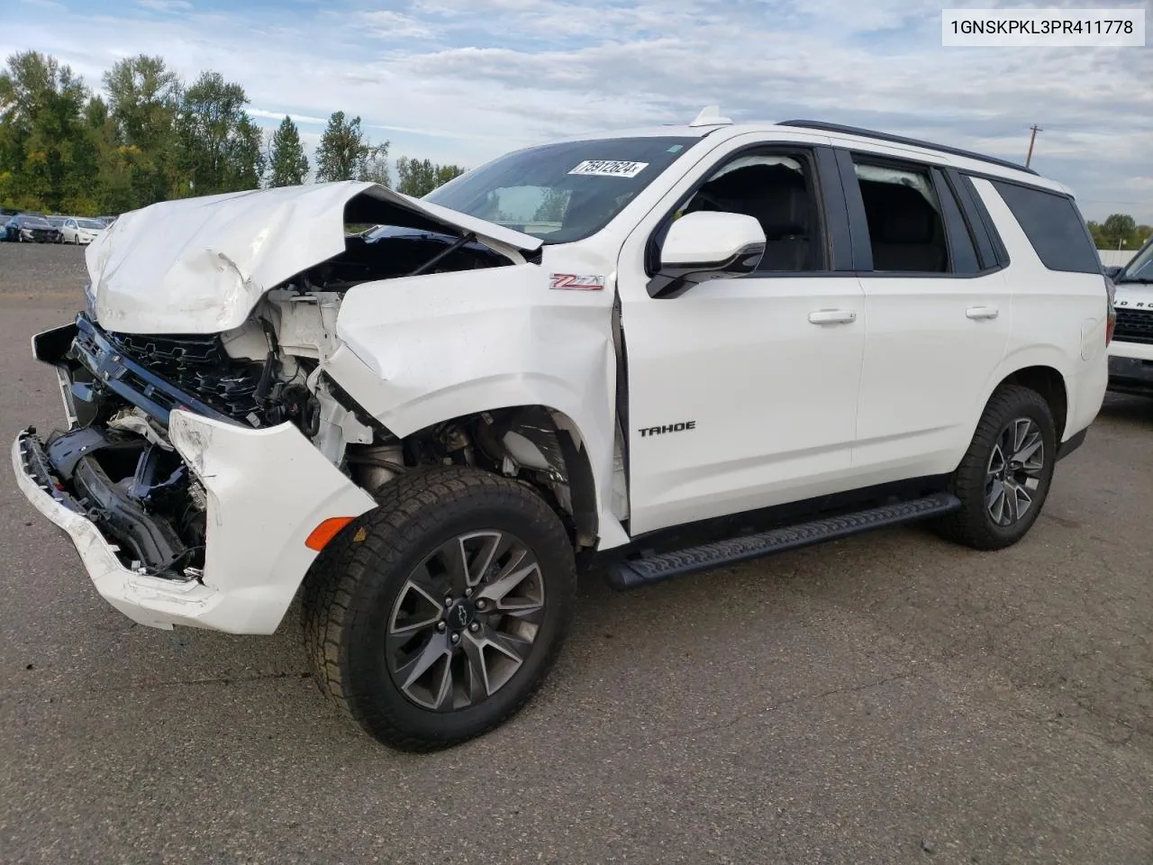 2023 Chevrolet Tahoe K1500 Z71 VIN: 1GNSKPKL3PR411778 Lot: 75912624