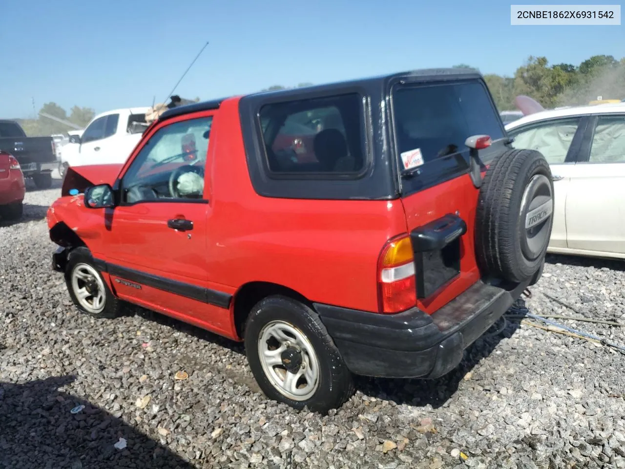 1999 Chevrolet Tracker VIN: 2CNBE1862X6931542 Lot: 72216254