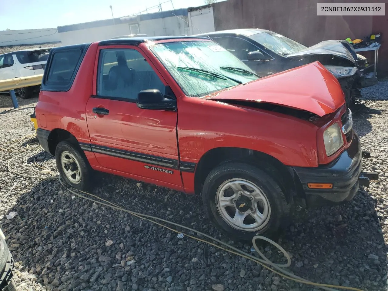 1999 Chevrolet Tracker VIN: 2CNBE1862X6931542 Lot: 72216254