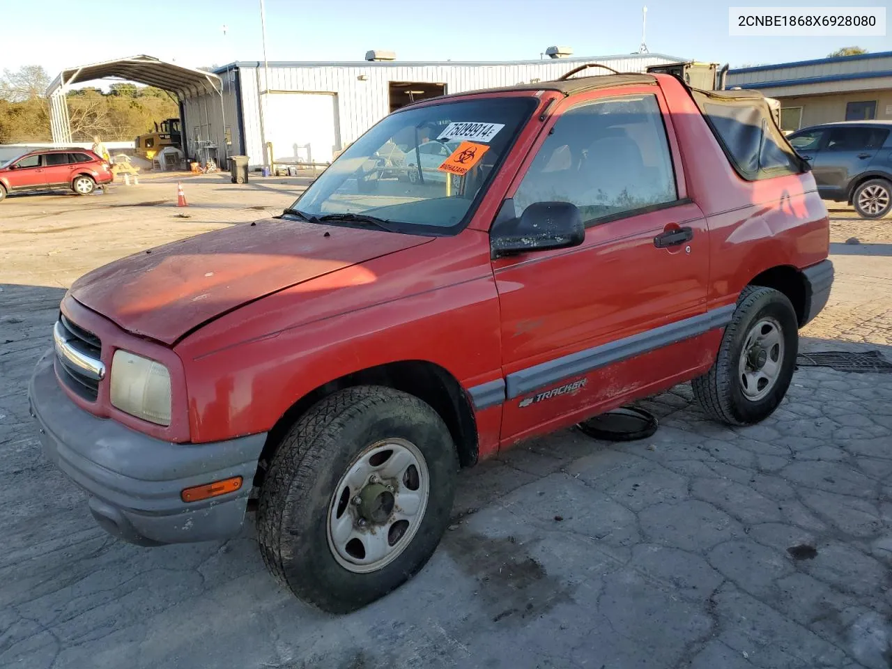 1999 Chevrolet Tracker VIN: 2CNBE1868X6928080 Lot: 75099914