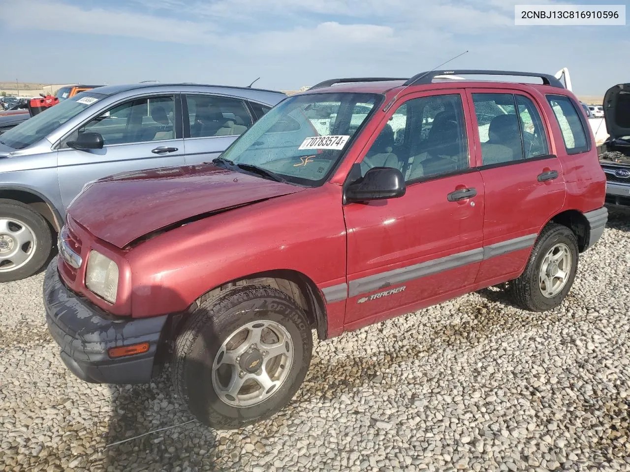 2001 Chevrolet Tracker VIN: 2CNBJ13C816910596 Lot: 70783574