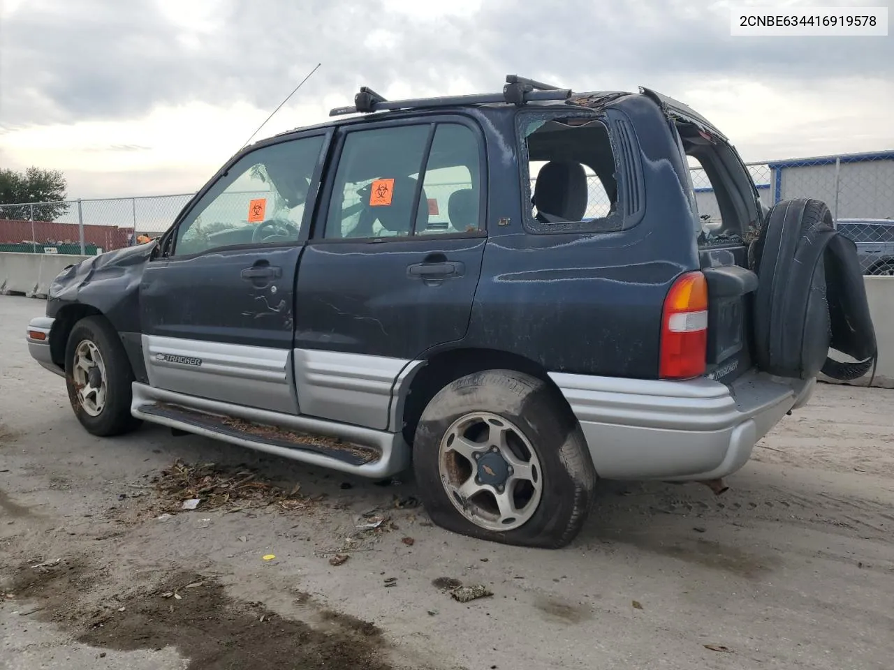 2001 Chevrolet Tracker Lt VIN: 2CNBE634416919578 Lot: 76677934