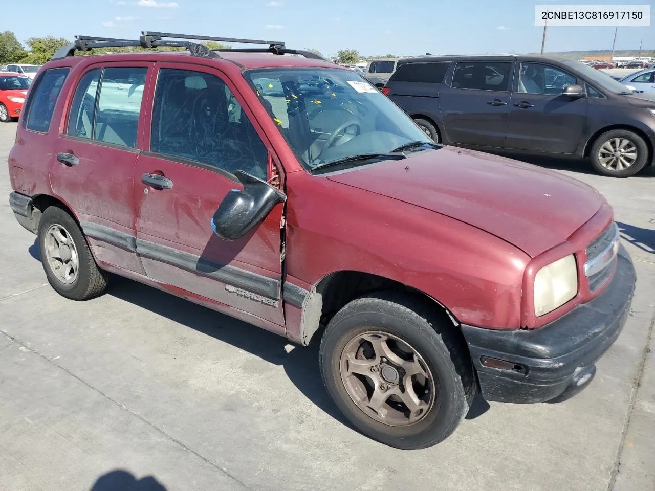 2001 Chevrolet Tracker VIN: 2CNBE13C816917150 Lot: 77093144