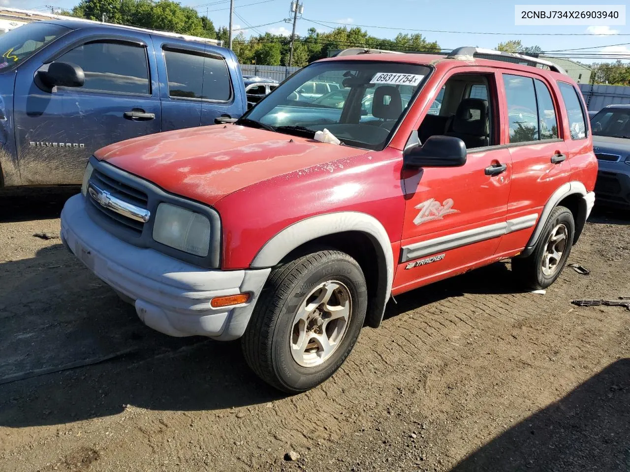 2002 Chevrolet Tracker Zr2 VIN: 2CNBJ734X26903940 Lot: 69311754