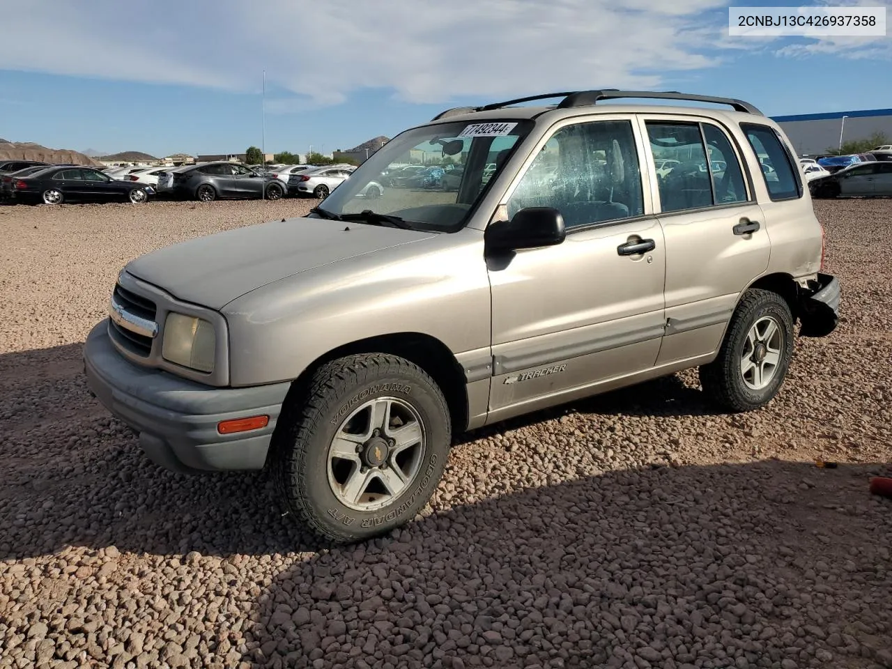 2002 Chevrolet Tracker VIN: 2CNBJ13C426937358 Lot: 77492344