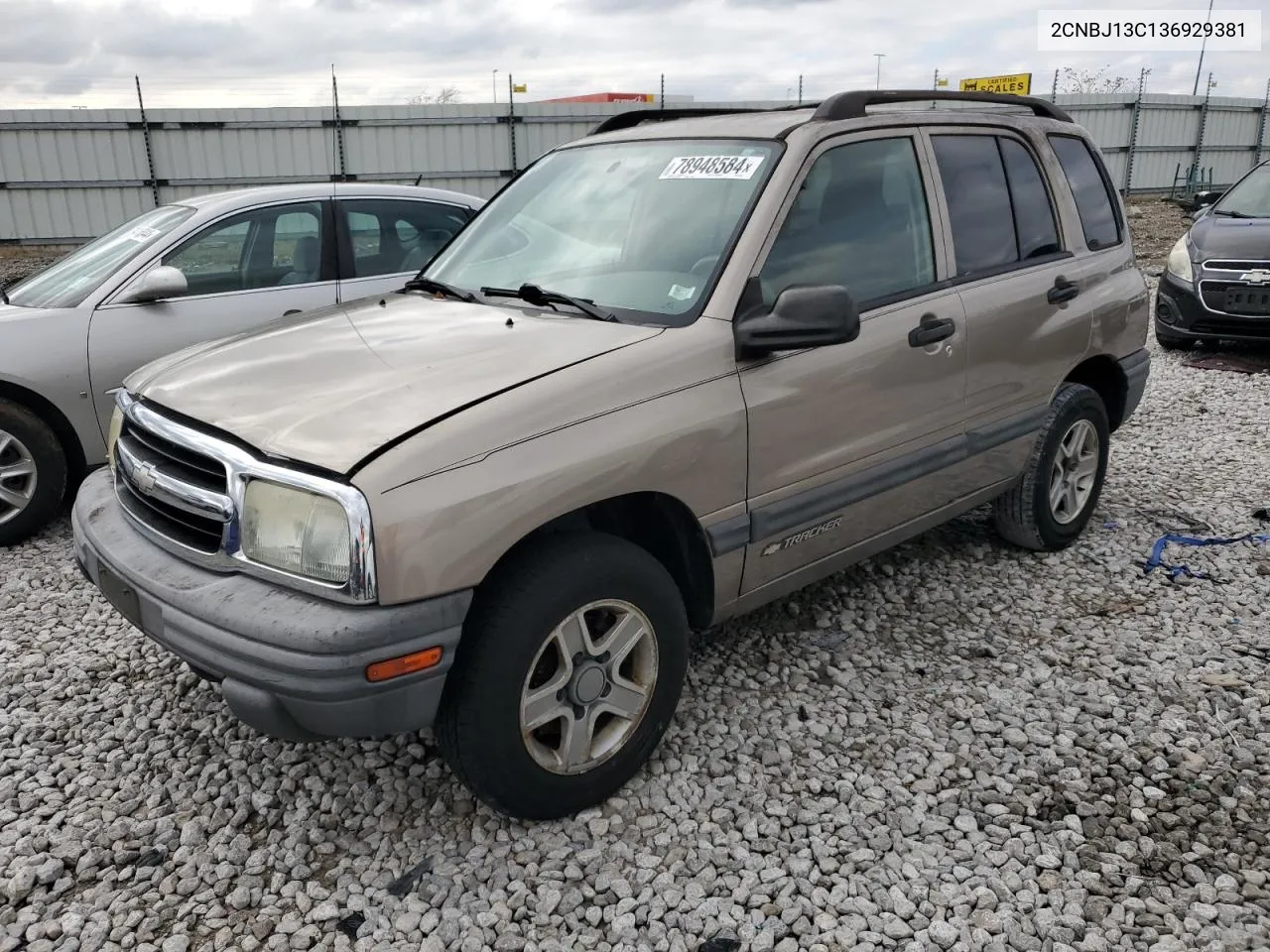 2003 Chevrolet Tracker VIN: 2CNBJ13C136929381 Lot: 78948584