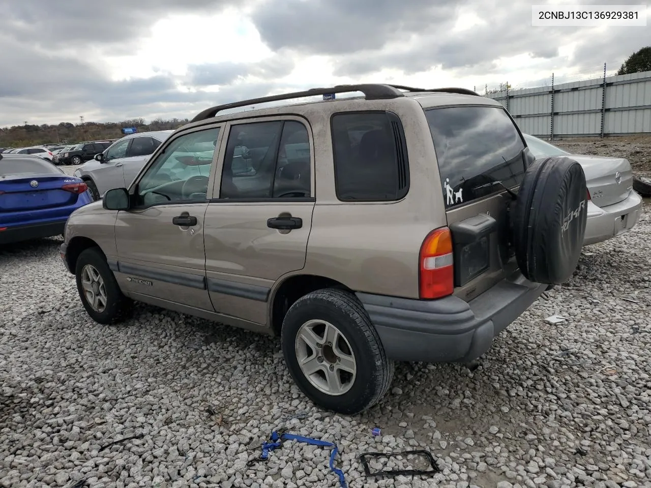 2003 Chevrolet Tracker VIN: 2CNBJ13C136929381 Lot: 78948584