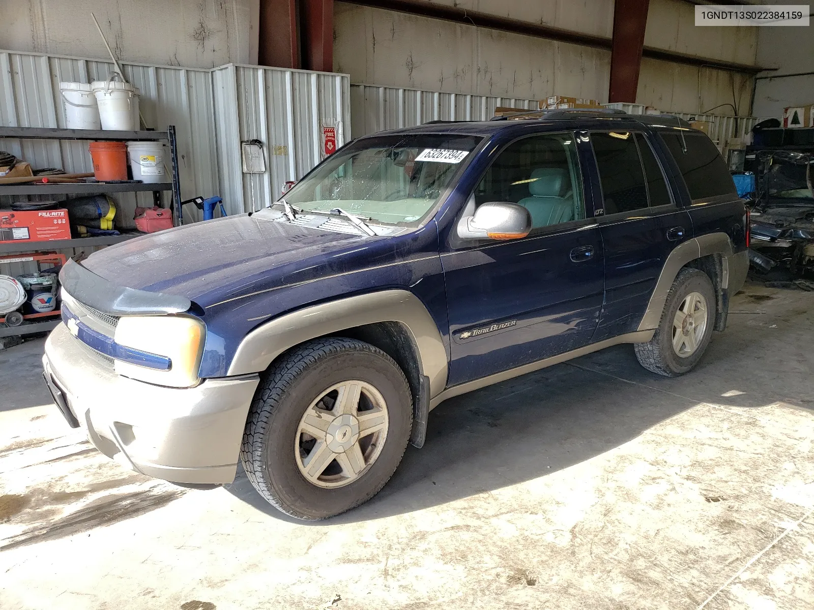 2002 Chevrolet Trailblazer VIN: 1GNDT13S022384159 Lot: 63267394