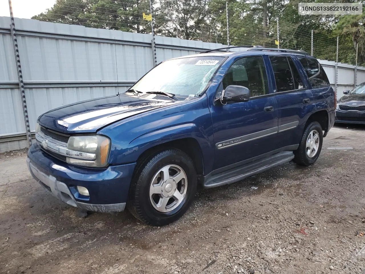 2002 Chevrolet Trailblazer VIN: 1GNDS13S822192166 Lot: 73514644