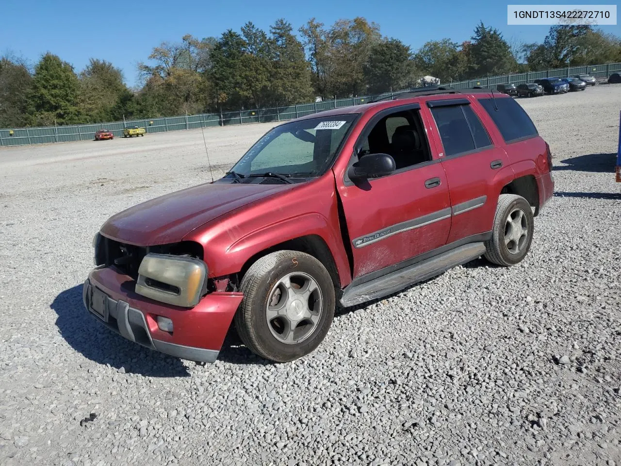 2002 Chevrolet Trailblazer VIN: 1GNDT13S422272710 Lot: 76883384