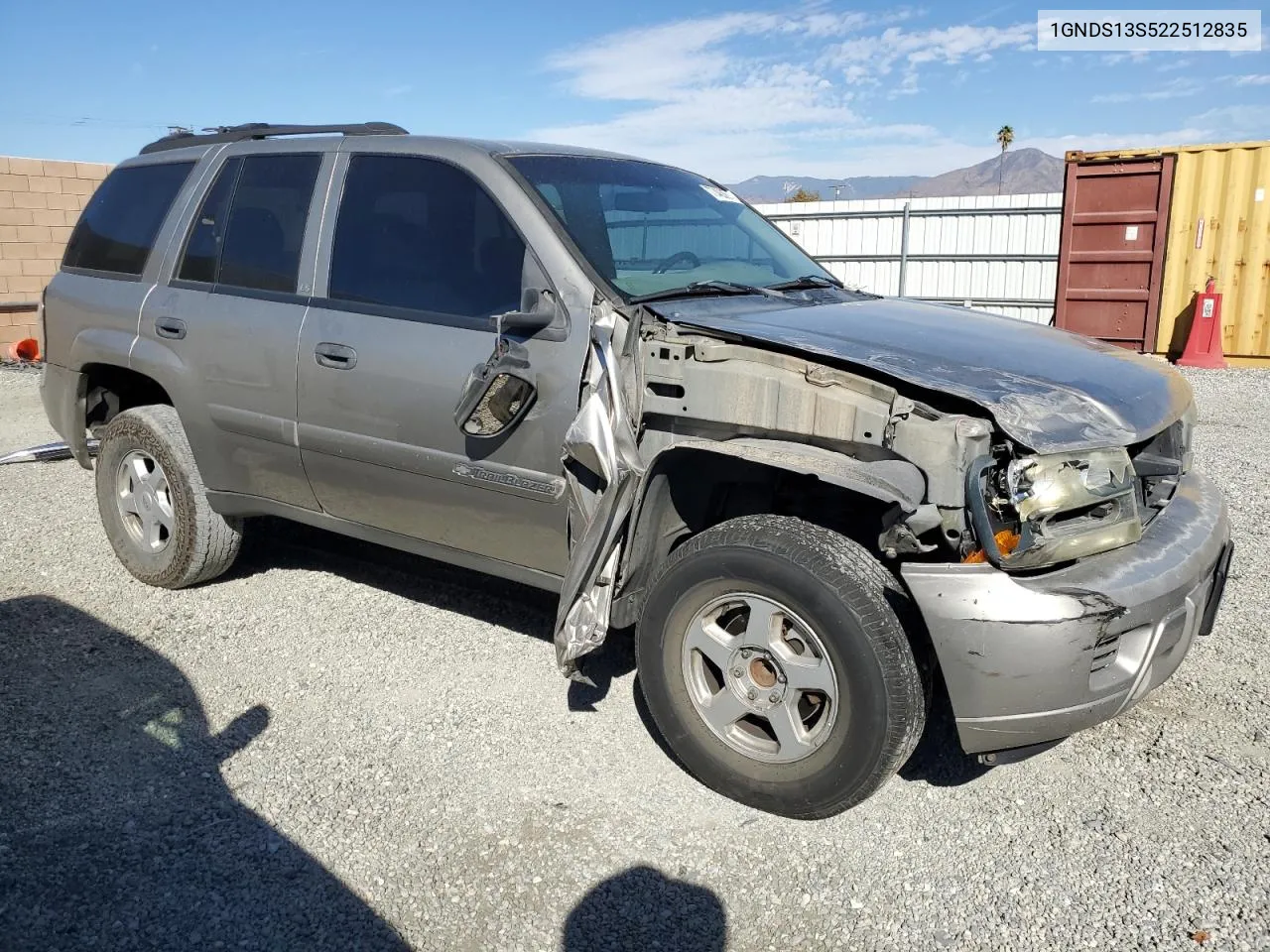 2002 Chevrolet Trailblazer VIN: 1GNDS13S522512835 Lot: 77483674