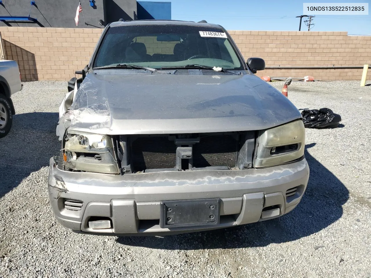 2002 Chevrolet Trailblazer VIN: 1GNDS13S522512835 Lot: 77483674