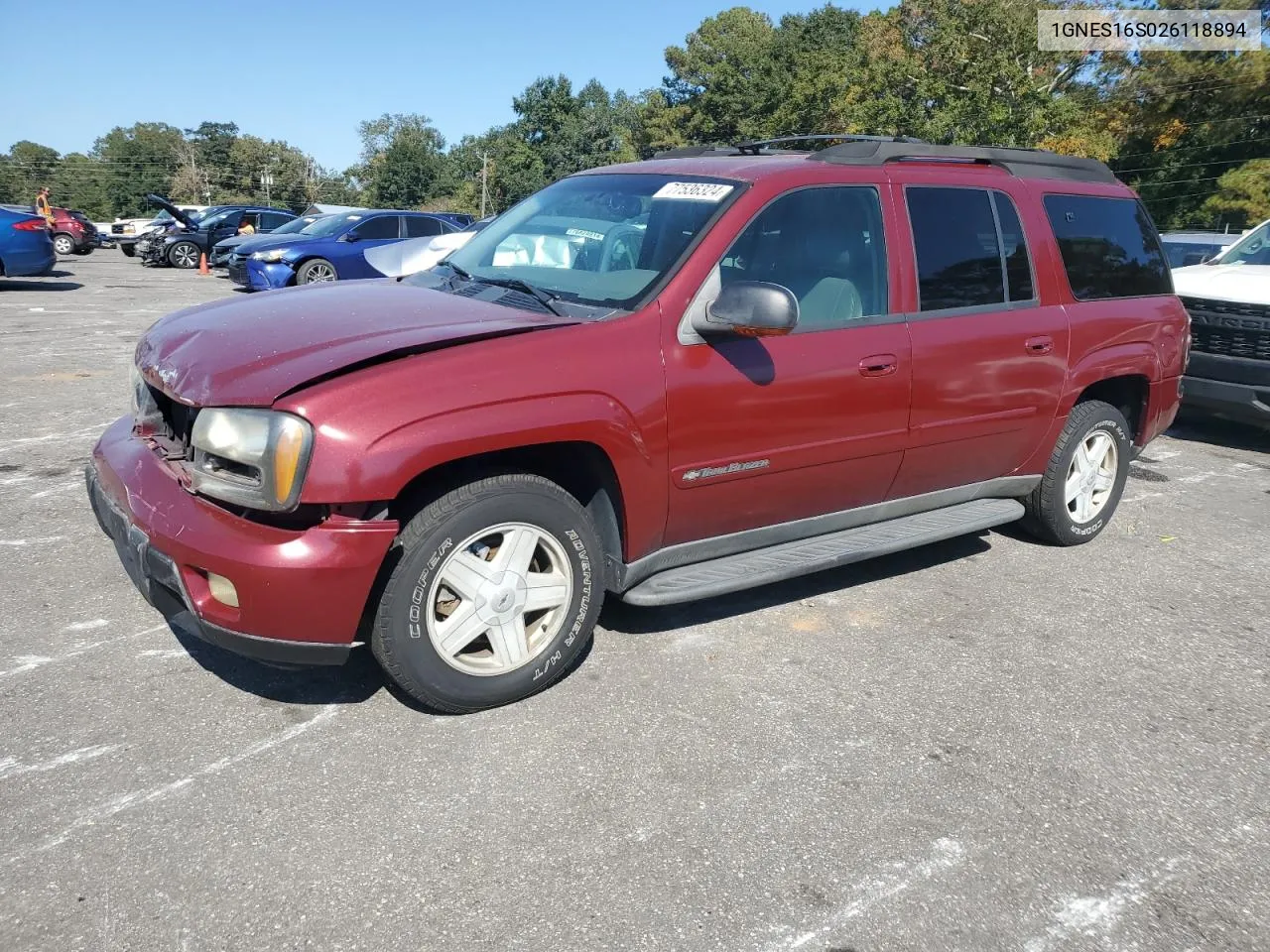 2002 Chevrolet Trailblazer Ext VIN: 1GNES16S026118894 Lot: 77536324