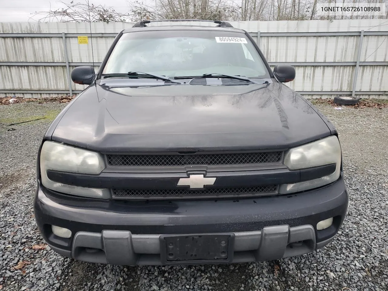 2002 Chevrolet Trailblazer Ext VIN: 1GNET16S726108988 Lot: 80594924