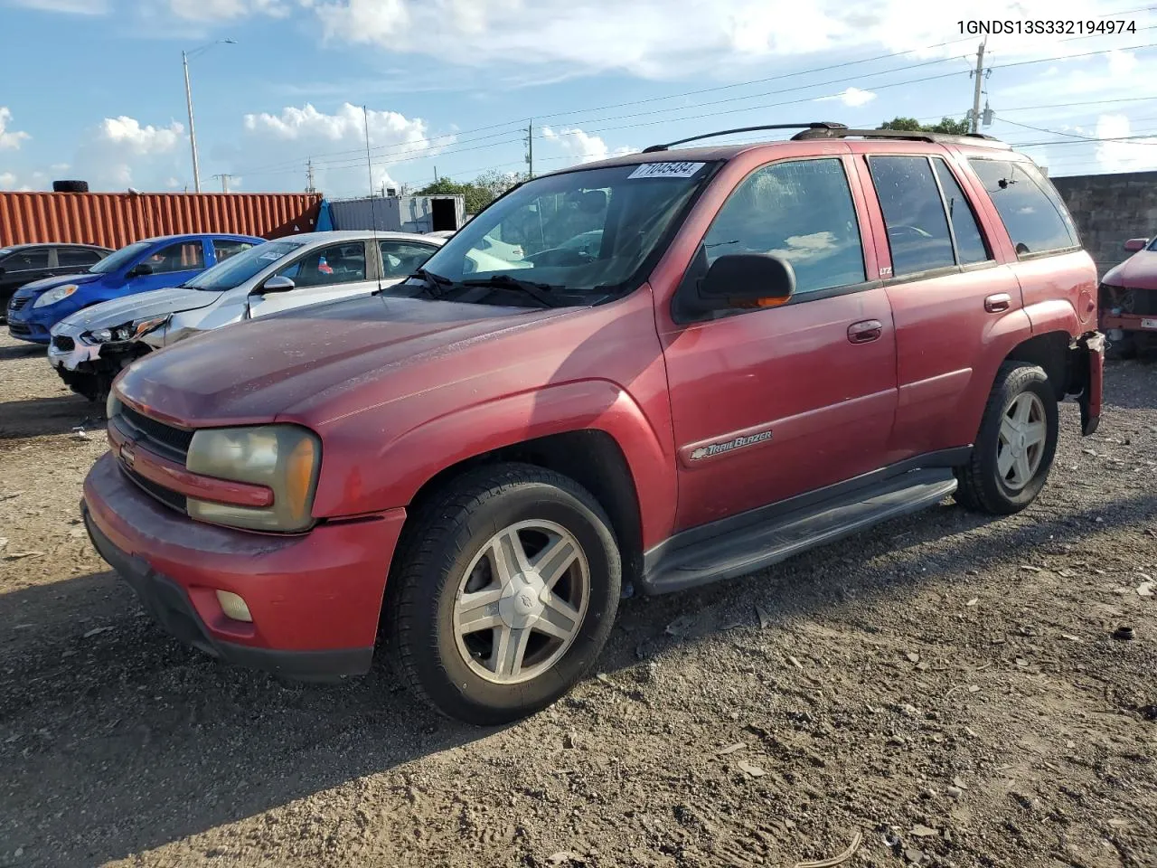 2003 Chevrolet Trailblazer VIN: 1GNDS13S332194974 Lot: 71045484